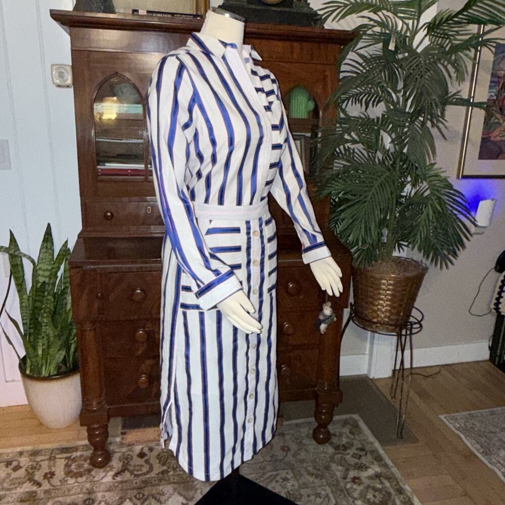 Joules Lorena Stripe Shirt and Joules Orielle Linen Midi Skirt co-ord set SZ 6 - Picture 2 of 13